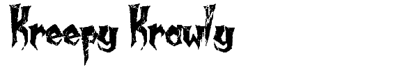 Kreepy Krawly font preview
